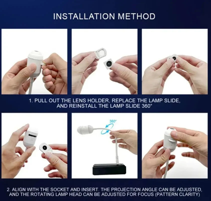 2‑in‑1 Rotatable Galaxy Starry Sky Sunset Projector Lamp Wiring‑Free Portable Car Home Atmosphere Light  Adults Gift